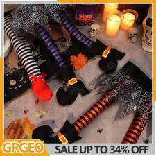 Halloween Wicked Witch Legs With Shoes Hanging Hag Prank Prop Party Decoration