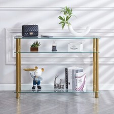 Clear Tempered Glass Console