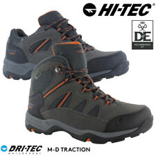 Hi-Tec Mens Hiking Walking Shoes Boots Bandera Waterproof Grey Orange Wide DofE