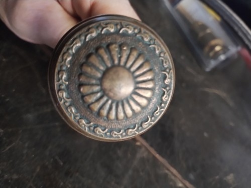 Antique fancy brass doorknob - antique,