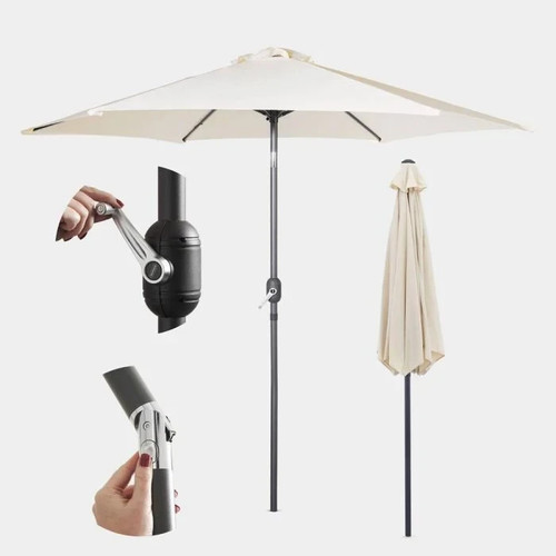 Steel garden parasol - steel,