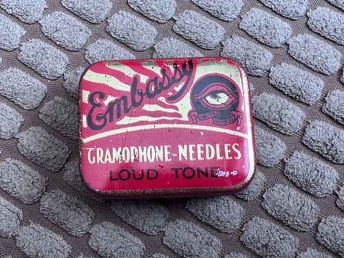 Original gramophone needle tin - original,