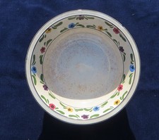 Vintage SWINNERTONS WARE pottery bowl hand painted, not perfect but very pretty!