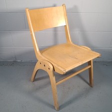 1950s Bauhaus Era Muster Casala Beech Stacking Dining Chair – Single Chair 