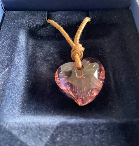 Swarovski pink crystal heart - swarovski,