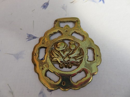 Vintage horse brass scottish - vintage,