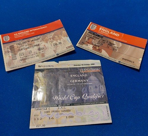 England used ticket stubs - 3, stubs-