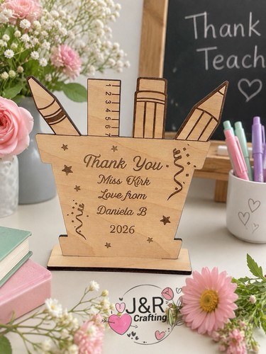 Personalised wooden teacher - wooden,