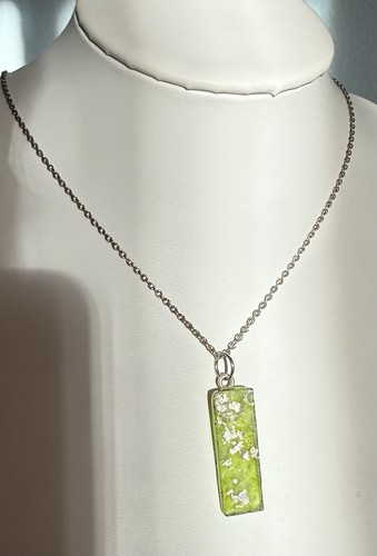 Murano green glass pendant - glass,