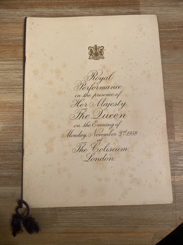 Royal performance programme - performance,