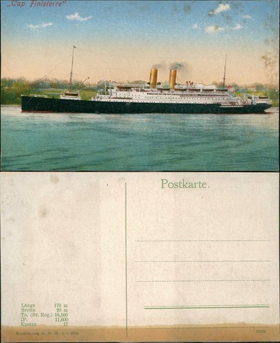 Postcard ships steamer - postcard,