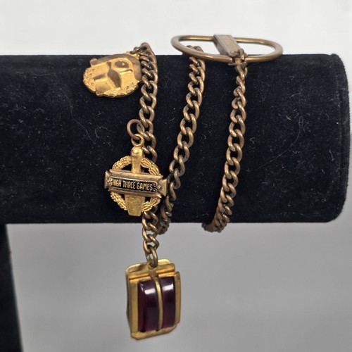 Vintage brass chain pocket - brass,