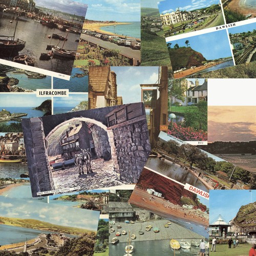 Devon vintage postcards - postcards, 1958