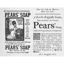 PEARS SOAP Ye Earlie Englyshe