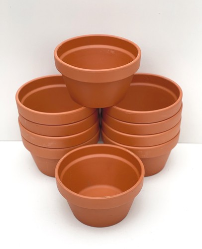 Large terracotta half plant - terracotta,