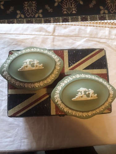 Wedgwood jasperware green boat - wedgwood,