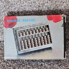 Chinese Abacus. Brass mounted