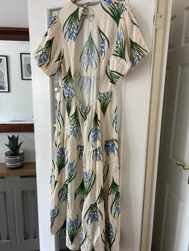 Zara karen green cream tiered - zara,