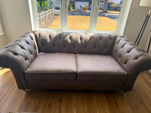 Grey chesterfield scroll arm - scroll, 3