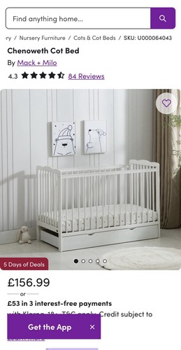 Wayfair ignatius cot - bed, with