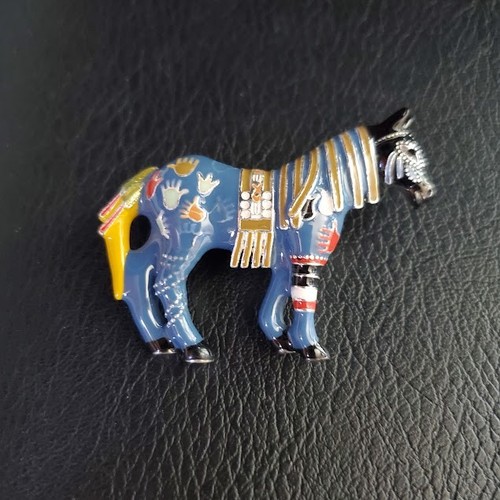 Topp blue war pony - pony, enamel