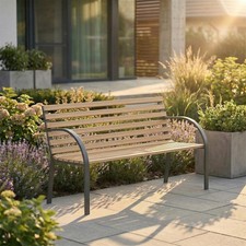 Slatted Garden Bench Pine 3