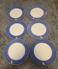 Wedgwood Sarah's Garden 6 Dinner Plates Blue with Butterfly Pattern  27.5cm wide