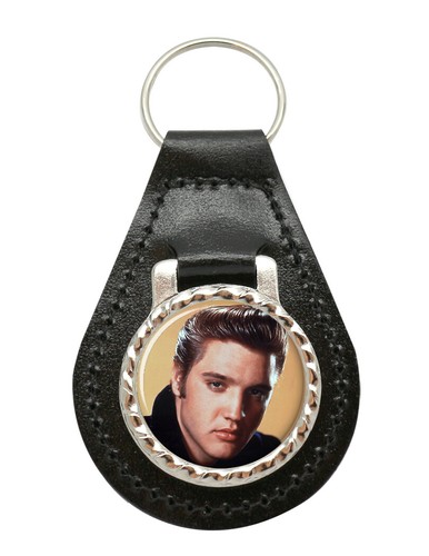 Elvis presley leather key fob - elvis,