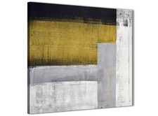 Mustard Yellow Grey Painting