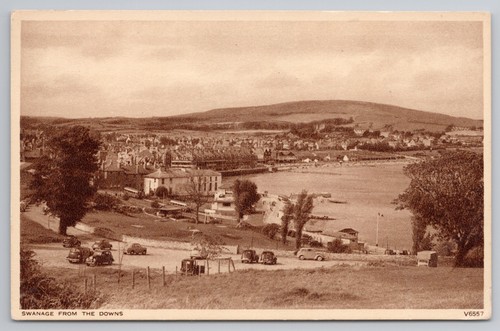 Swanage from the downs dorset - swanage,