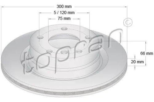 Brake disc rear axle - brake, vented