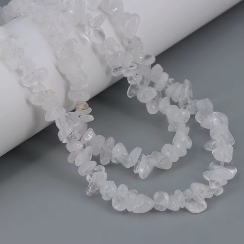 Natural stone chip beads - natural,