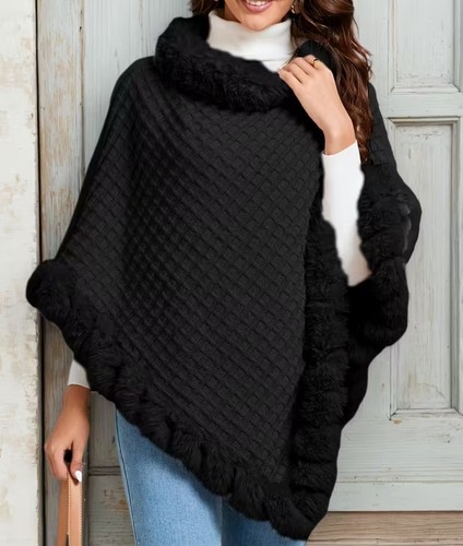 Women elegant faux - faux, fur