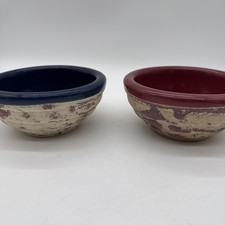 2 Hand Dipped Pottery Bowls