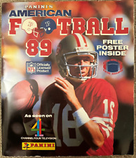 RARE NFL American Football 89 Vintage Panini Sticker Album Complete + Poster