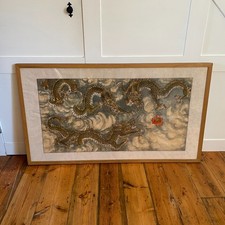 Asian Dragons Painting Vintage
