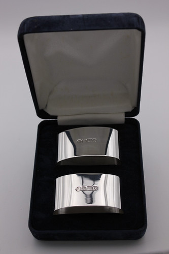 Sterling silver pair napkin - sterling,