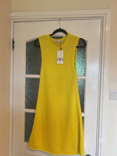 Zara yellow knitted dress - zara,