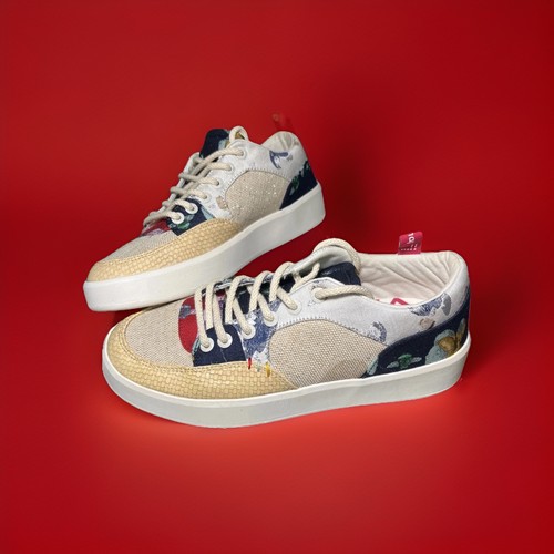 Desigual cream sneakers with - desigual,