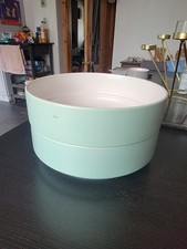 2 x Mint Green Stackable Round Serving dish/Bowl  23cm Diameter 