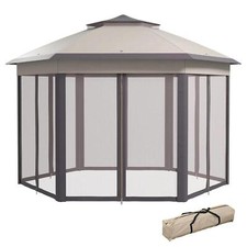 Outsunny 4x4m Hexagon Gazebo