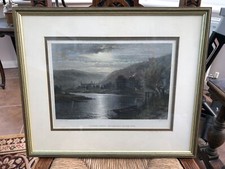 Old framed print tintern - old,