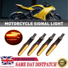4x Universal Motorcycle LED Amber Turn Bike Signal Indicators Blinker Light Kit