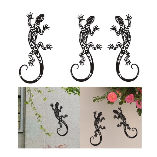 Metal gecko wall decoration - metal,