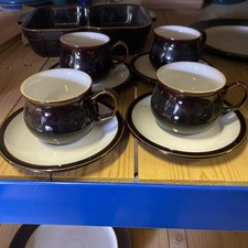 Denby Merlot Cups And Saucers