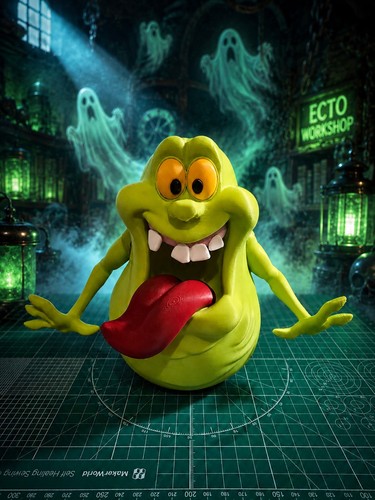 Ghostbusters slimer printed - 3d,