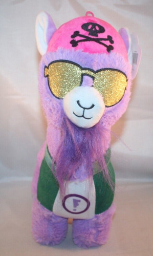 Biker llama plush purple - plush, 12"
