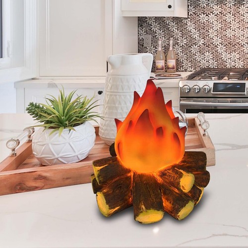 Faux fireplace lantern night - faux,