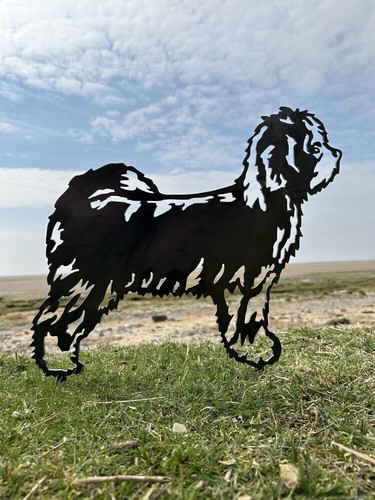 Tibetan terrier metal dog - tibetan,