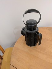 Old Antique Vintage Metal Railway Steam Train Signal Box Lantern Lamp LMS Sign